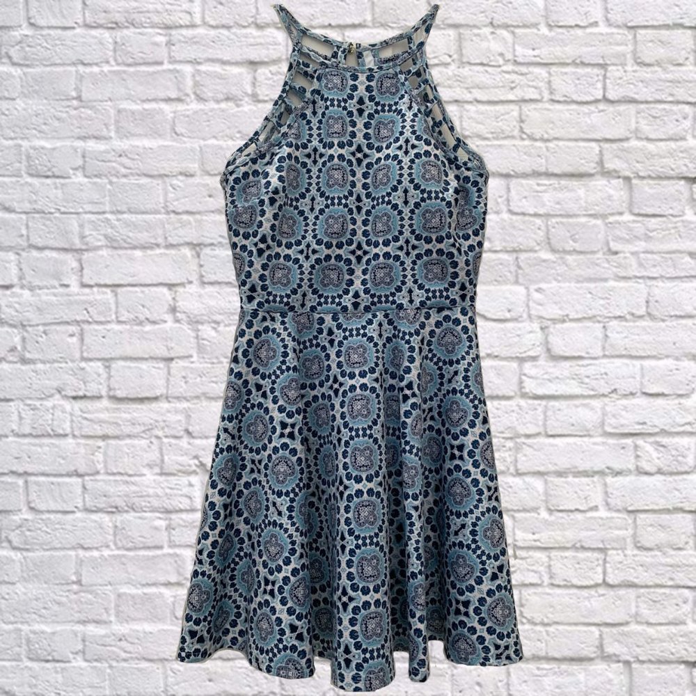 NWT Papaya Sundress Geometric Print with Cut-outs